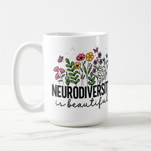Neurodiversiteit is een prachtige keramische Mok (Links)