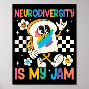Neurodiversiteit is jam inclusie autisme bewustzij poster