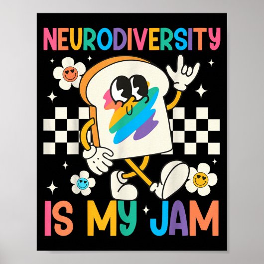 Neurodiversiteit is jam inclusie autisme bewustzij poster (Voorkant)