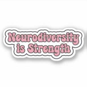 Neurodiversiteit is Kracht Roze Neurodiversiteit Sticker