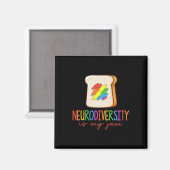 Neurodiversiteit is mijn JAM ADHD Autisme Bewustzi Magneet (Voorkant / Achterkant)