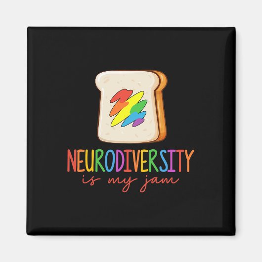 Neurodiversiteit is mijn JAM ADHD Autisme Bewustzi Magneet (Voorkant)