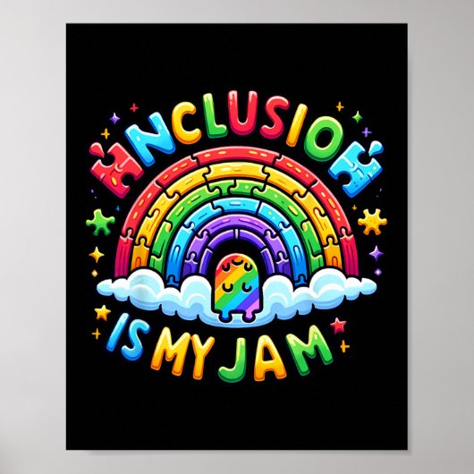Neurodiversiteit is mijn jam autisme Awarenes Poster (Voorkant)