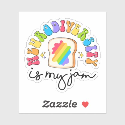 Neurodiversiteit is mijn Jam Autisme Awareness ADH Sticker (Vel)
