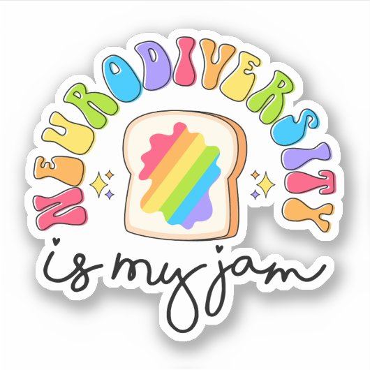 Neurodiversiteit is mijn Jam Autisme Awareness ADH Sticker (Voorkant)
