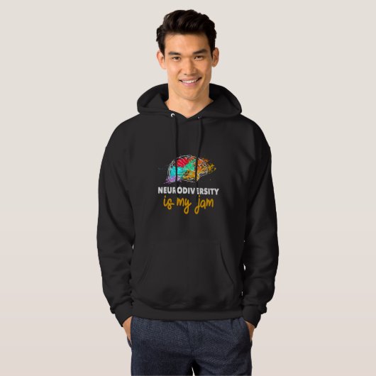 Neurodiversiteit is mijn Jam Cool Autistic Awarene Hoodie (Voorkant volledig)