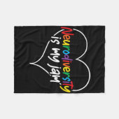 Neurodiversiteit is mijn jam hart autisme bewustzi fleece deken (Voorkant (Horizontaal))