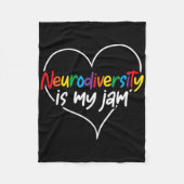 Neurodiversiteit is mijn jam hart autisme bewustzi fleece deken (Voorkant)