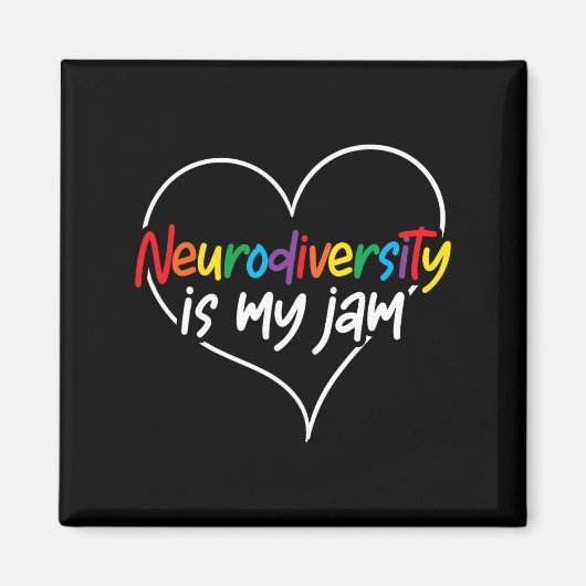 Neurodiversiteit is mijn jam hart autisme bewustzi magneet (Voorkant)