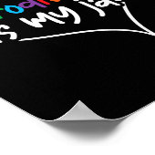 Neurodiversiteit is mijn jam hart autisme bewustzi poster (Hoek)