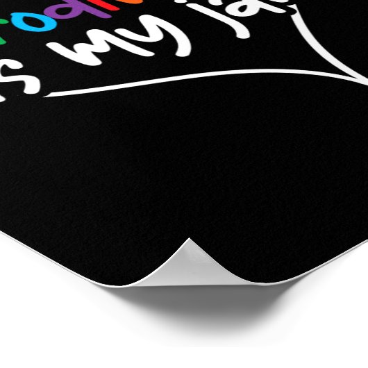 Neurodiversiteit is mijn jam hart autisme bewustzi poster (Hoek)