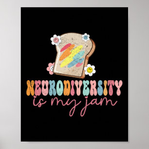 Neurodiversiteit is mijn jam inclusie autisme Awar Poster