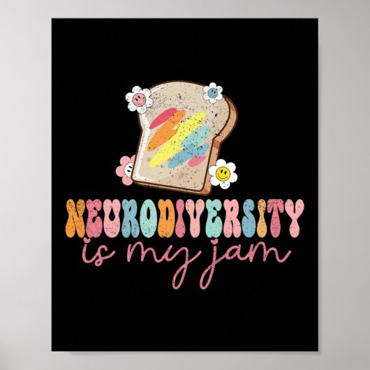 Neurodiversiteit is mijn jam inclusie autisme Awar Poster (Voorkant)