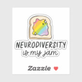 Neurodiversiteit Is Mijn Jam Regenboog Toast Sticker (Vel)