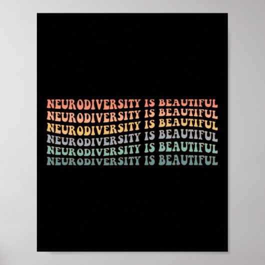 Neurodiversiteit is mooi - Autisme Bewustzijn Poster (Voorkant)