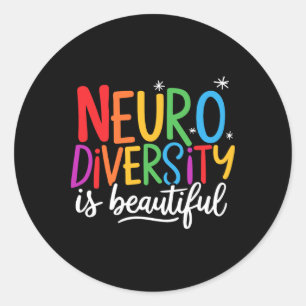 Neurodiversiteit Is Mooi Sped Adhd Autisme Bewust Ronde Sticker
