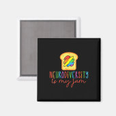 Neurodiversiteit is My-Jam Autism Awareness Specia Magneet (Voorkant / Achterkant)