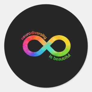 Neurodiversiteit is prachtig autisme neurodivergen ronde sticker
