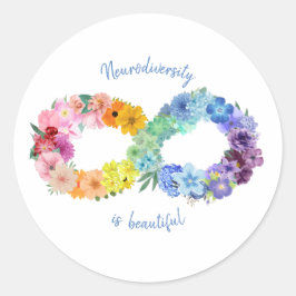 Neurodiversiteit is prachtig ronde sticker