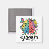 Neurodiversiteit is prachtig snelheid ADHD Autisme Magneet (Voorkant / Achterkant)