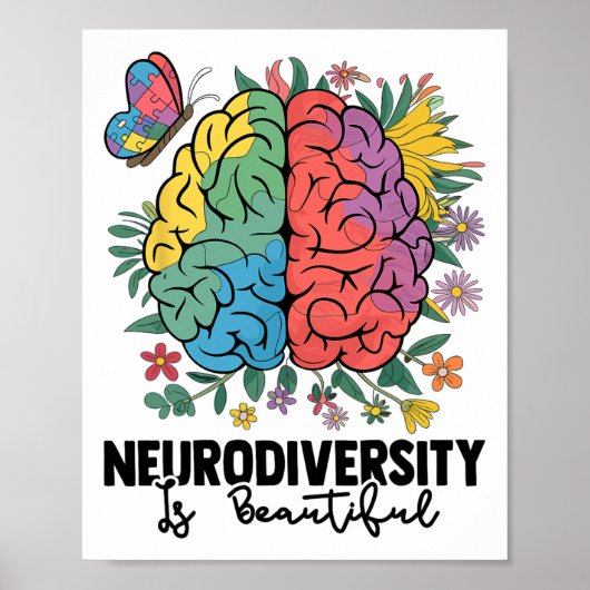 Neurodiversiteit is prachtig snelheid ADHD Autisme Poster (Voorkant)