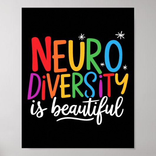 Neurodiversiteit is prachtig snelheid ADHD Autisme Poster (Voorkant)