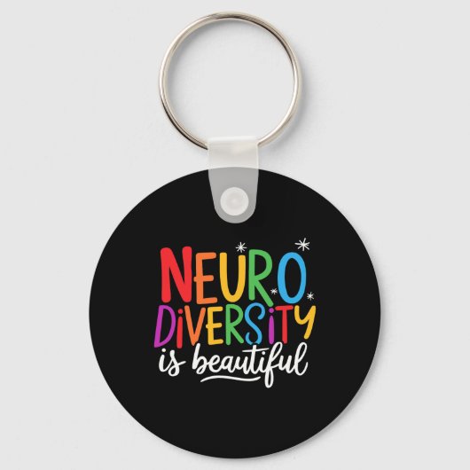 Neurodiversiteit is prachtig snelheid ADHD Autisme Sleutelhanger (Voorkant)