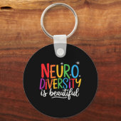 Neurodiversiteit is prachtig snelheid ADHD Autisme Sleutelhanger (Voorkant)