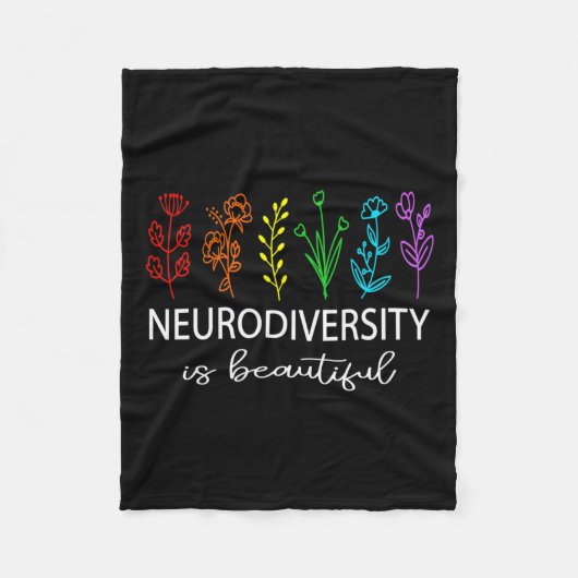 Neurodiversiteit is prachtige Autisme Bewustzijn M Fleece Deken (Voorkant)