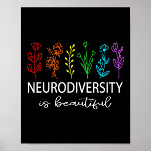 Neurodiversiteit is prachtige Autisme Bewustzijn M Poster
