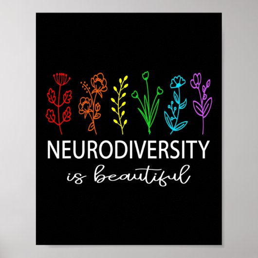 Neurodiversiteit is prachtige Autisme Bewustzijn M Poster (Voorkant)