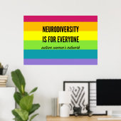 Neurodiversiteit is voor iedereen Poster (regenboo (Thuiskantoor)