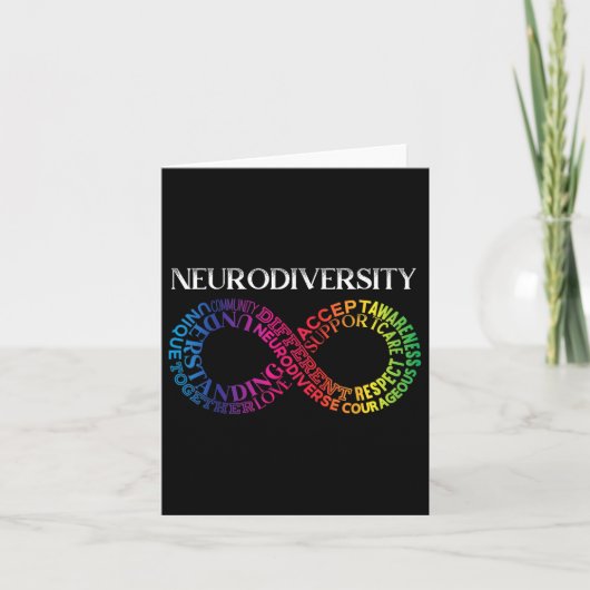 Neurodiversiteit Neurodivergente Rainbow Infinity Kaart (Voorkant)
