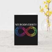 Neurodiversiteit Neurodivergente Rainbow Infinity Kaart (Gele Bloem)