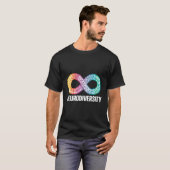 Neurodiversiteit Neurodivergente Rainbow Infinity T-shirt (Voorkant volledig)
