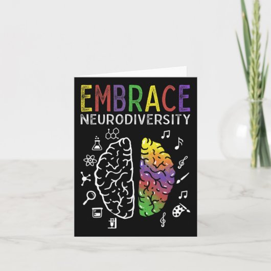Neurodiversiteit Omhels ADHD Autisme en hersenen Kaart (Voorkant)