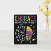 Neurodiversiteit Omhels ADHD Autisme en hersenen Kaart (Gele Bloem)