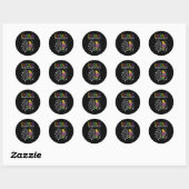 Neurodiversiteit Omhels ADHD Autisme en hersenen Ronde Sticker (Vel)