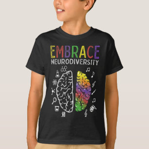 Neurodiversiteit Omhels ADHD Autisme en hersenen T-shirt