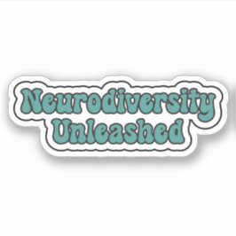 Neurodiversiteit ontketende Blauwgroen neurodiverg Sticker