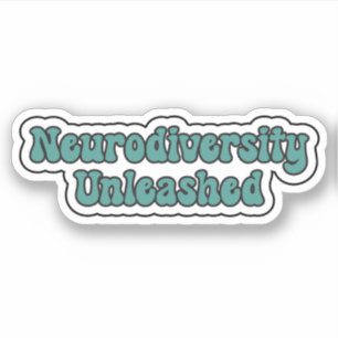 Neurodiversiteit ontketende Blauwgroen neurodiverg Sticker