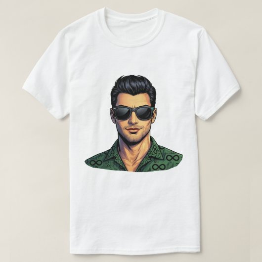 Neurodiversiteit Pop Art Man ADHD Autisme Trots T-shirt (Design voorkant)