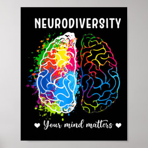 Neurodiversiteit Positiviteit Je geest Autisme Awa Poster