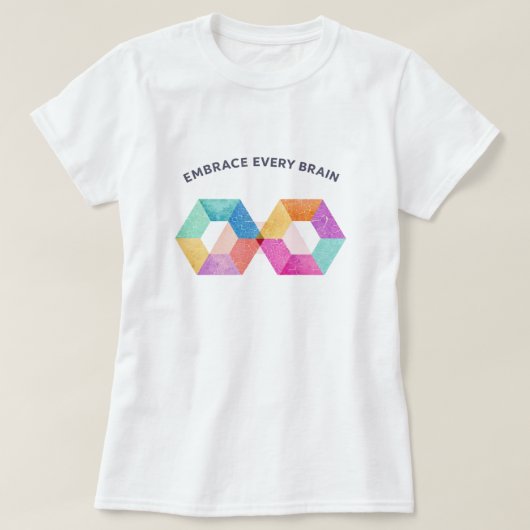 Neurodiversiteit Pride Oneindigheidssymbool Elke H T-shirt (Design voorkant)