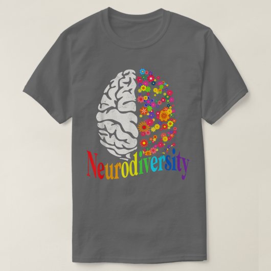 Neurodiversiteit Rainbow Autism Spectrum ASD ADHD T-shirt (Design voorkant)