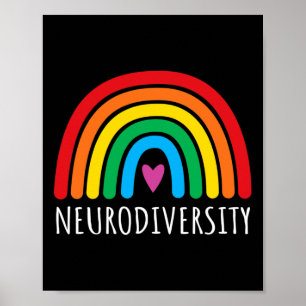 Neurodiversiteit Rainbow Autisme Awareness Maand M Poster