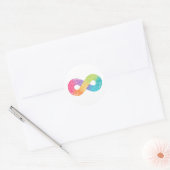 Neurodiversiteit regenboog oneindig teken sticker (Envelop)