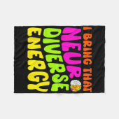 Neurodiversiteit Shirt Autisme ADHD ASS Neurodiver Fleece Deken (Voorkant (Horizontaal))