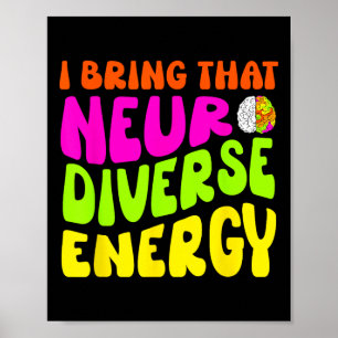 Neurodiversiteit Shirt Autisme ADHD ASS Neurodiver Poster