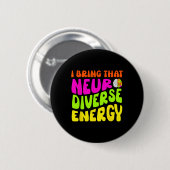 Neurodiversiteit Shirt Autisme ADHD ASS Neurodiver Ronde Button 5,7 Cm (Voorkant /achterkant)